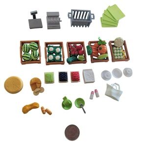 Calico Critters Food Market Set Pretend Play Cash Register Shopping Miniature #6
